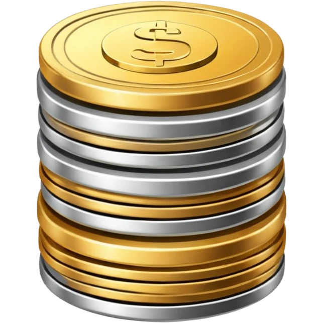 a stack of three coinsa stack of three coins emoji