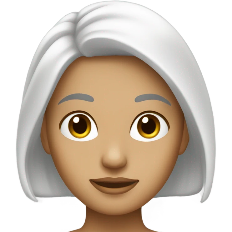 femme blanche aux cheveux noirs lisses emoji