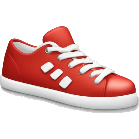 Red and white shoes emoji
