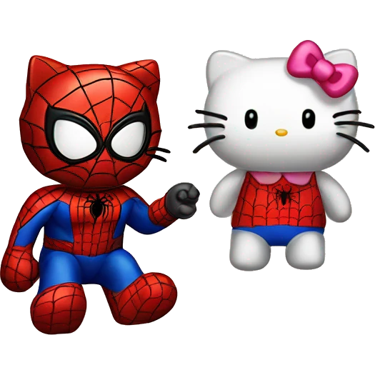 Spider man and hello kitty emoji