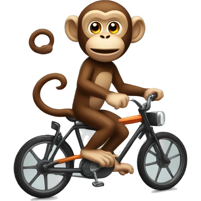 Monkey on bike  emoji