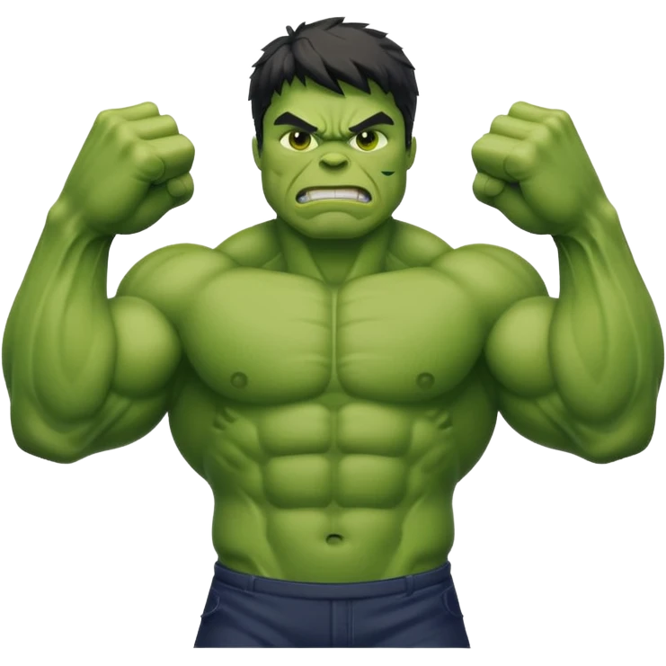 Hulk flexing his muscles  emoji