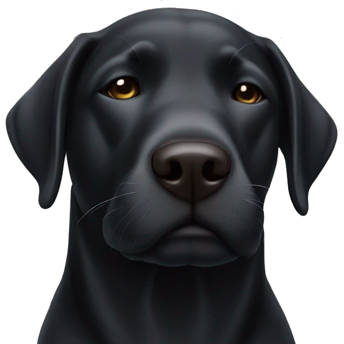Cute black labrador sleeping emoji