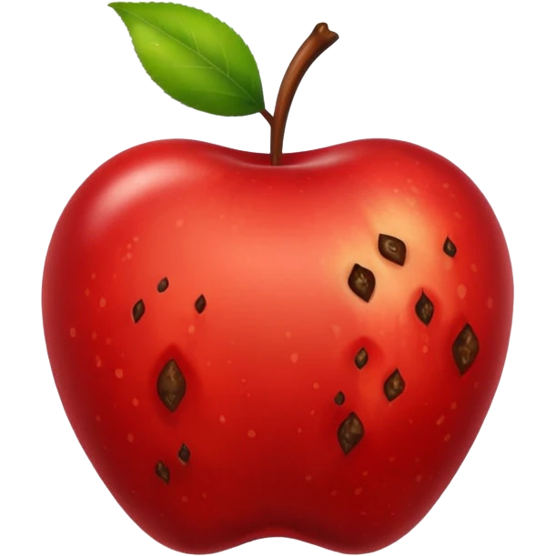  red apple with rotten spots  emoji