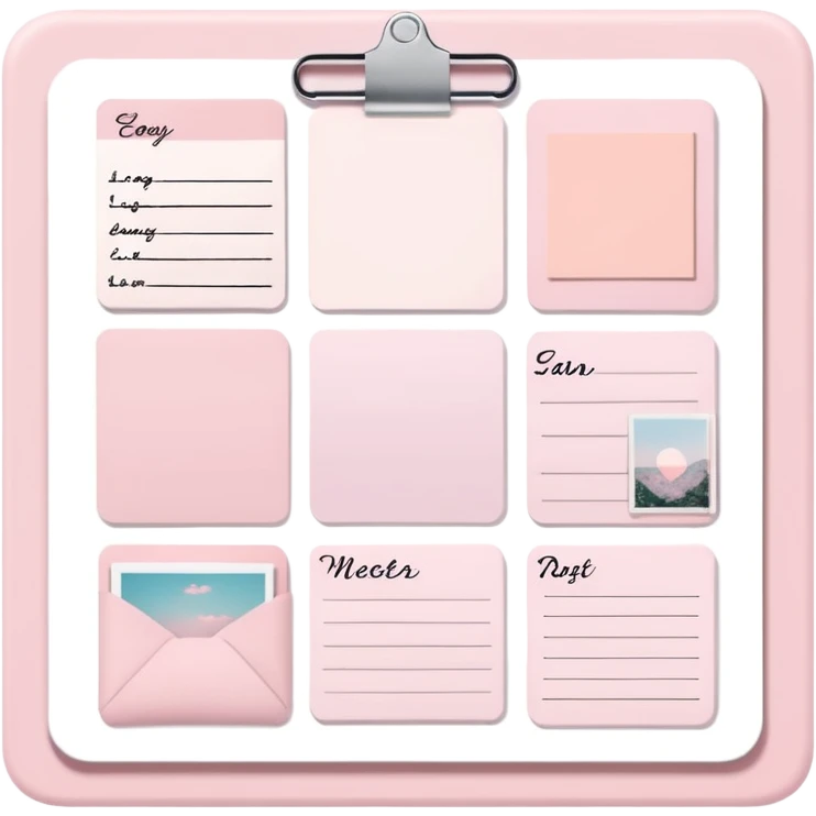vision board soft pink vibes emoji