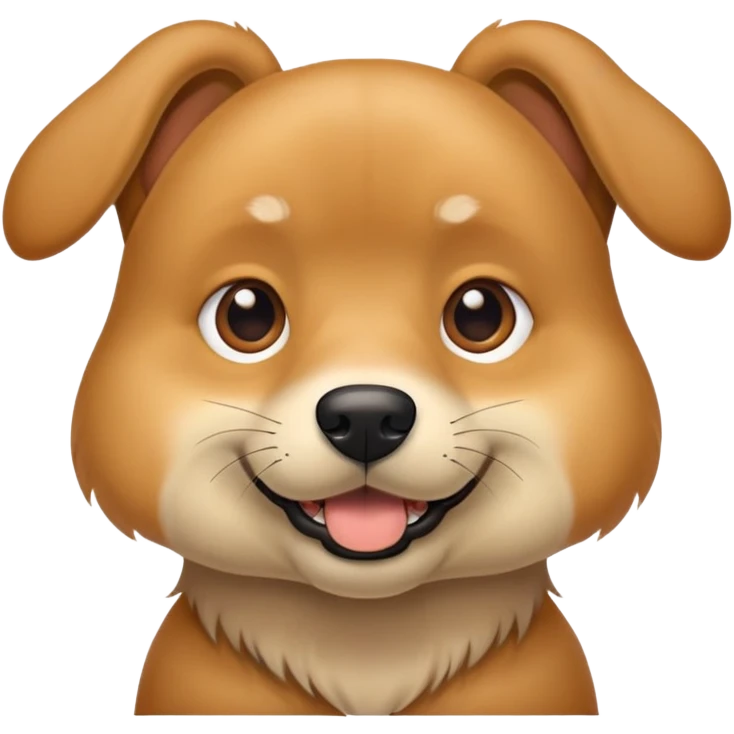 Tan dog with underbite emoji