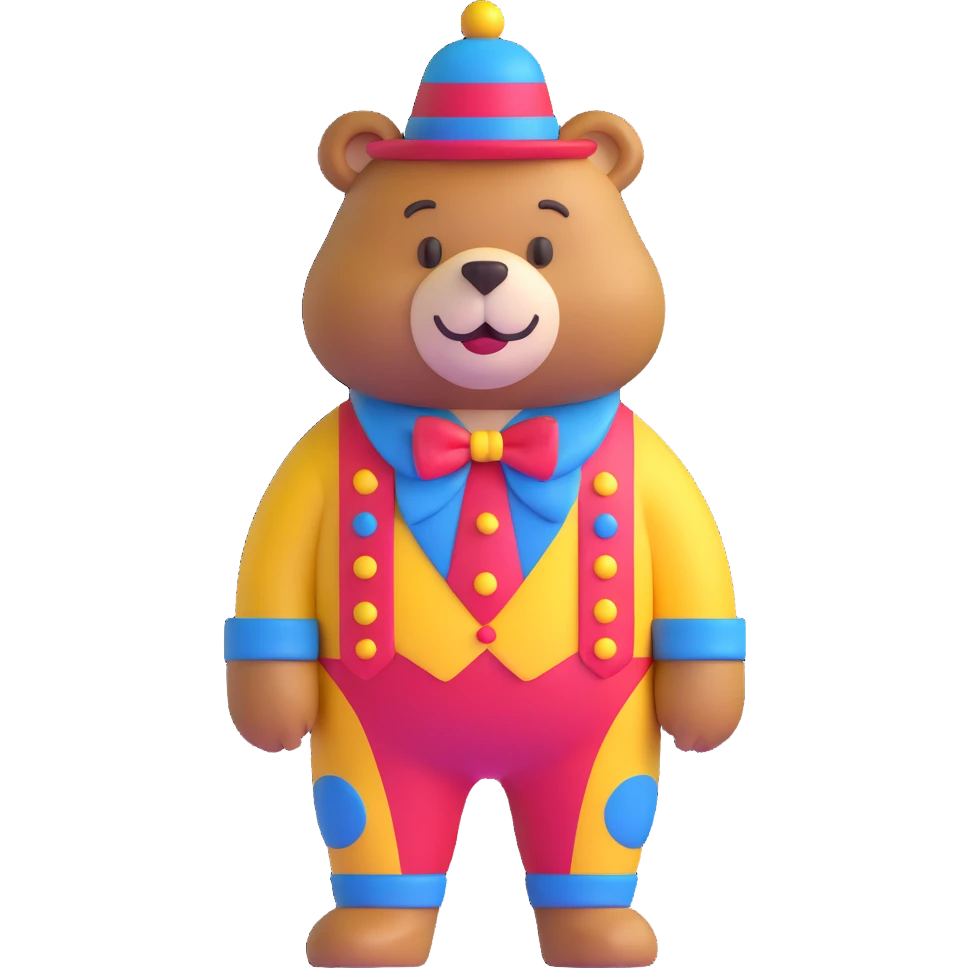 bear clown emoji