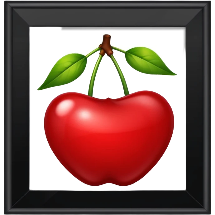 An ad going in between a cherry emoji