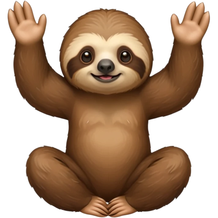 Сделай генерацию животного ленивец в положении сидя   emoji