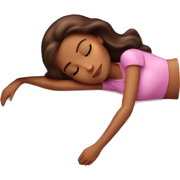 Brunette barbie sleeping emoji