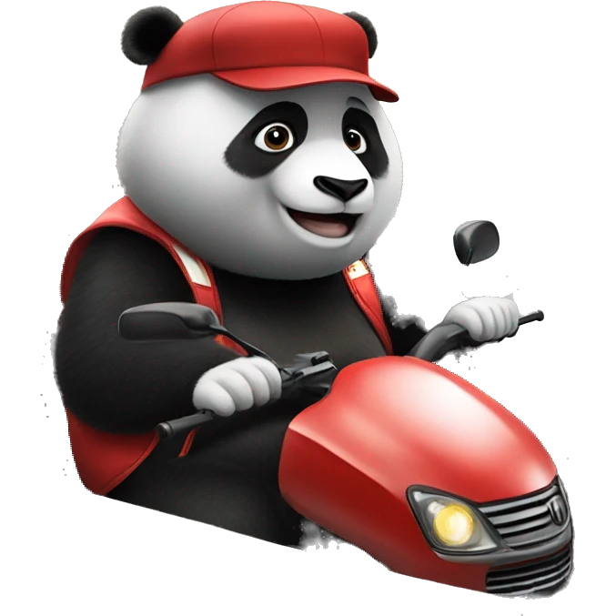 panda driving mc queen  emoji