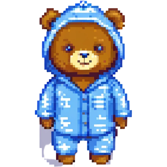 bear in blue pajamas emoji