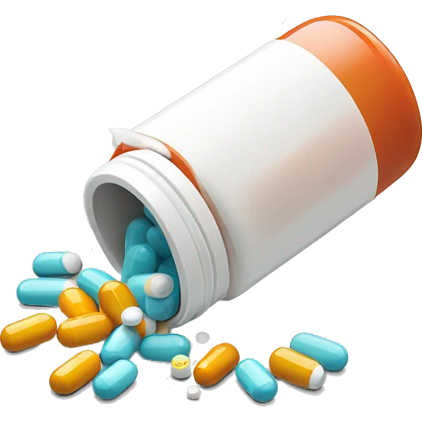 pills spilling from pill bottle emoji