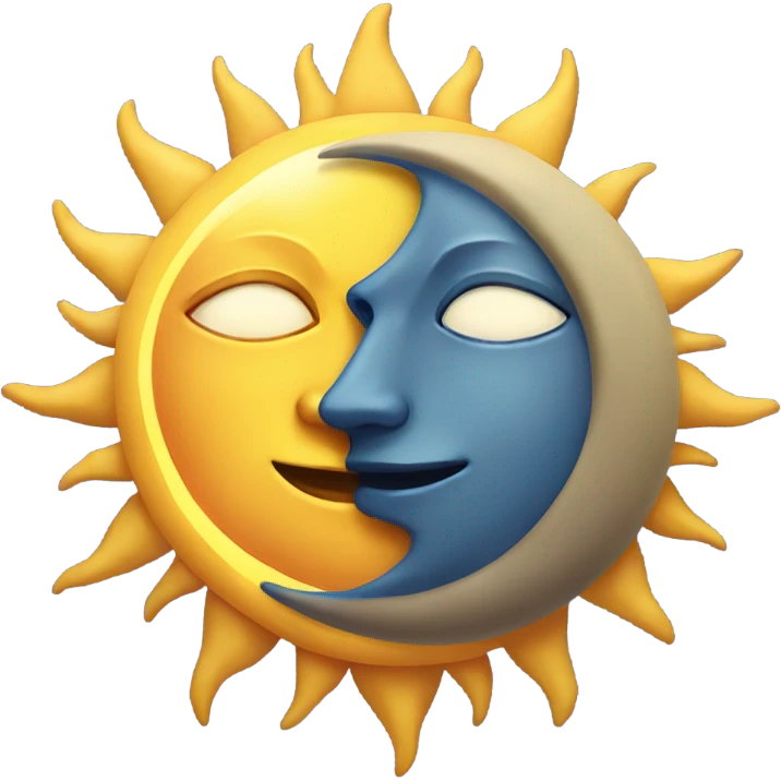 Sun and moon intertwined  emoji