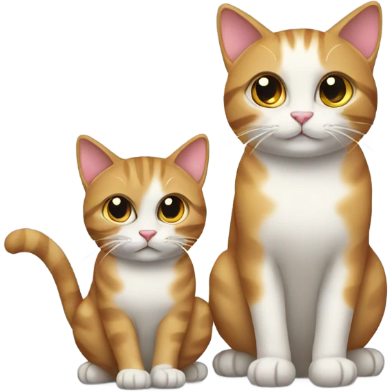 two cats sitting emoji