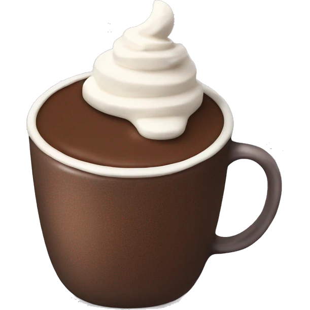 Hot chocolate with cream cheese on the top emoji