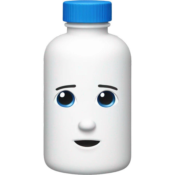 white botox bottle with blue lid emoji