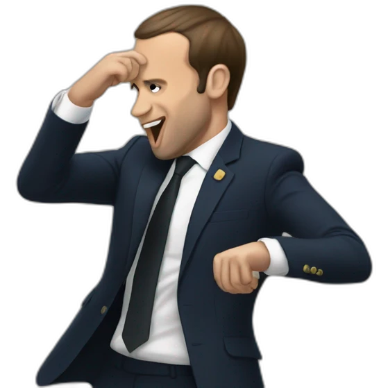 Macron dab emoji