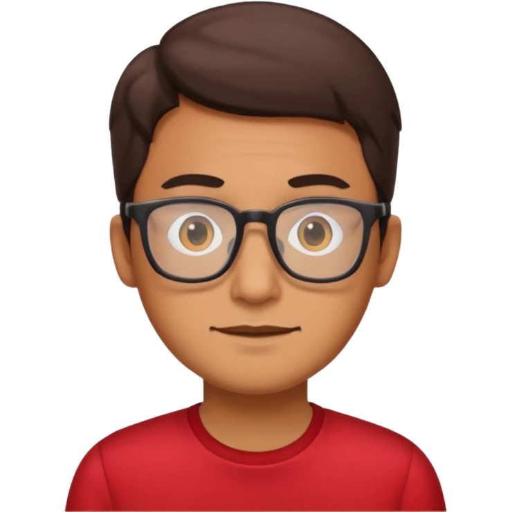 An office worker in a red shirt. emoji