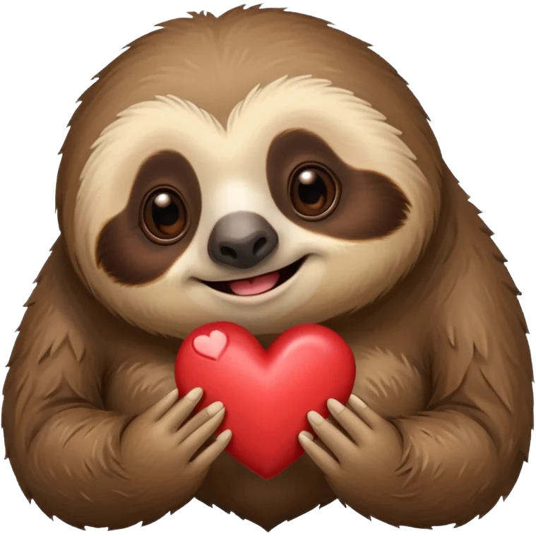 Oso perezoso con corazón  emoji
