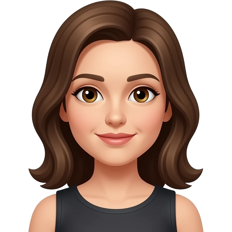 Woman had brown hair emoji