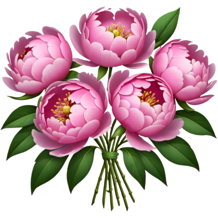 Bouquet of pink peonies emoji
