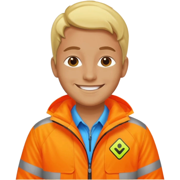 person walking wearing a high-visibility jacket emoji