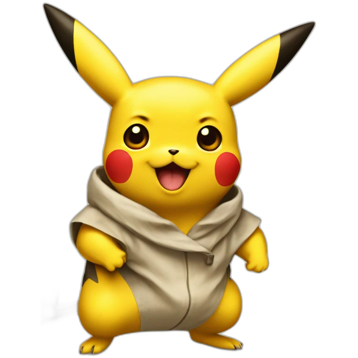Pikachu qui foudroie salameche emoji
