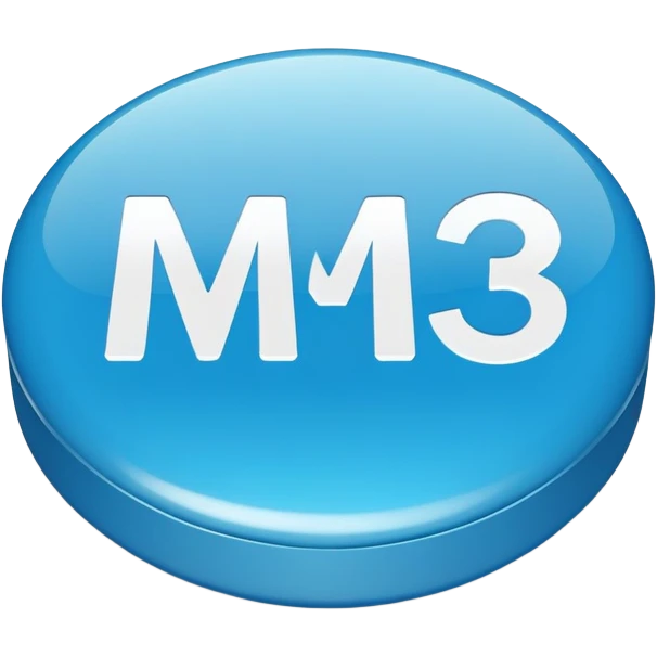 Blue round pill with “M-30” written on it emoji