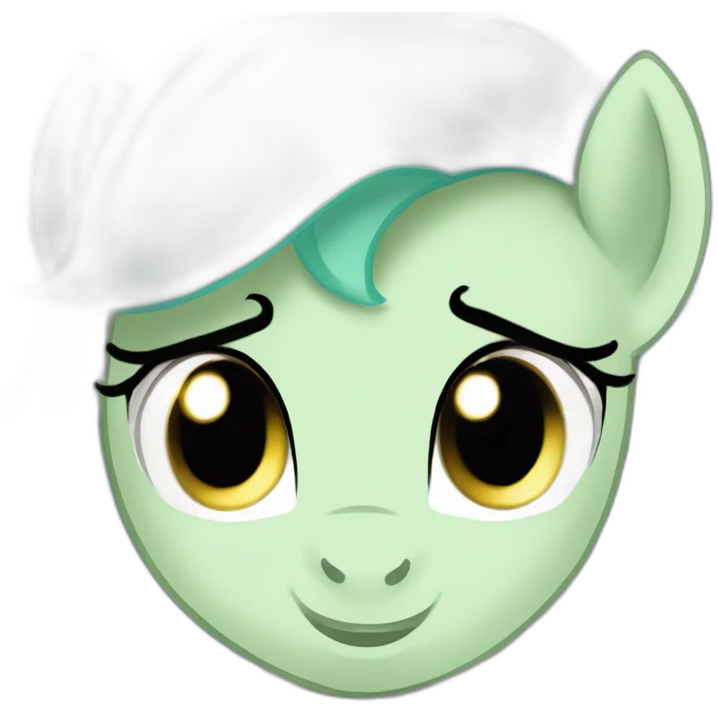 mlp pony Lyra Heartstrings looking at you skeptical and disapprovingly emoji
