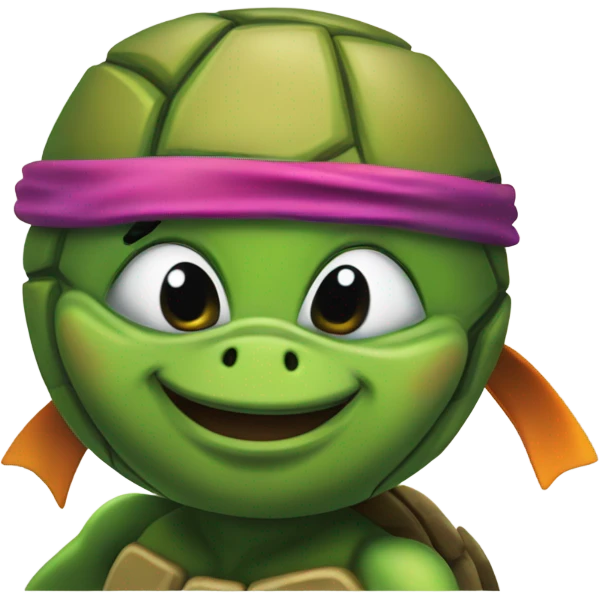 Ninja turtle saying “cowabummer” emoji