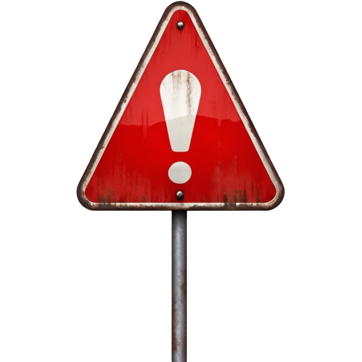 Make a red danger sign with a pole emoji