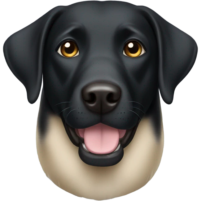 Black lab dog emoji