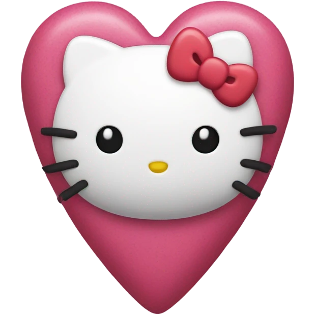 Hello kitty heart emoji