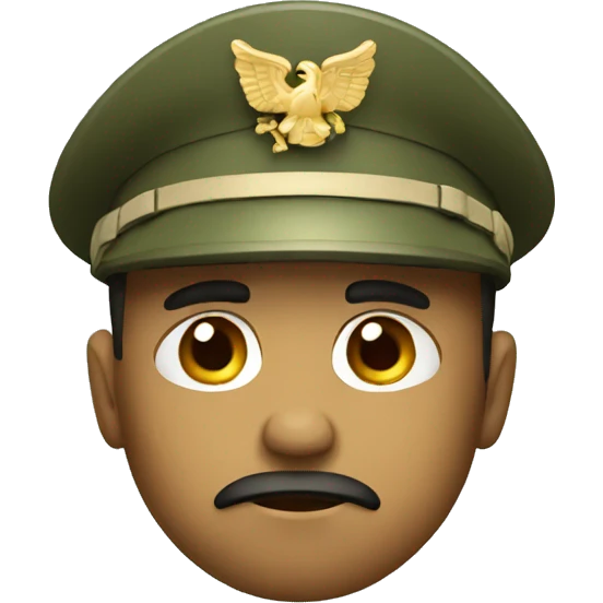 wary sad soldier  emoji