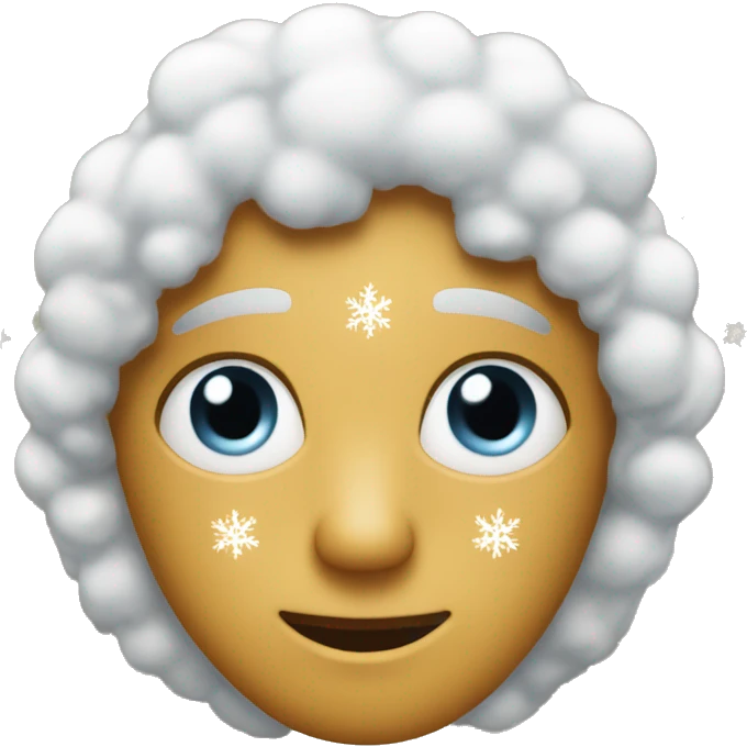 The Emoji with stars on the eyes but instead of stars there are snowflakes.  emoji