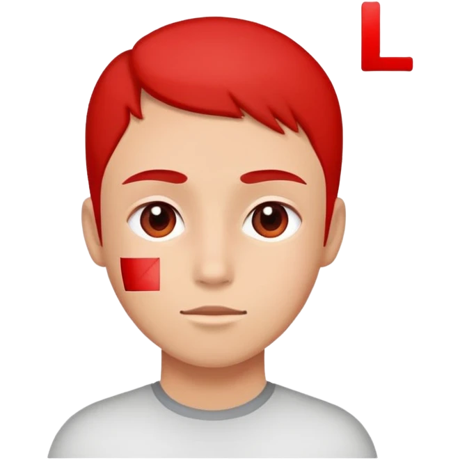 L for loser on forehead  emoji