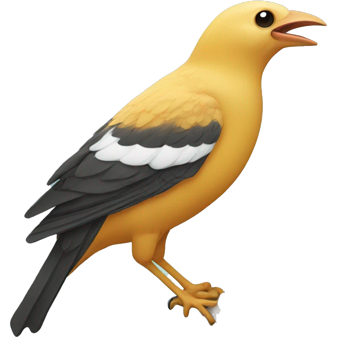 Bird eating emoji