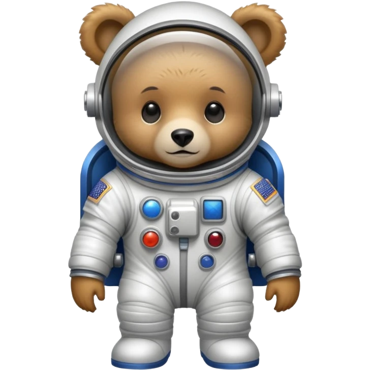 Generate a full set of emojis "A bear cub in a spacesuit" emoji
