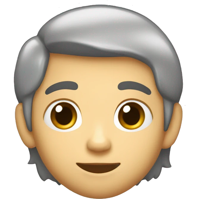niño rubio con el pelo medio largo muy sonienre emoji