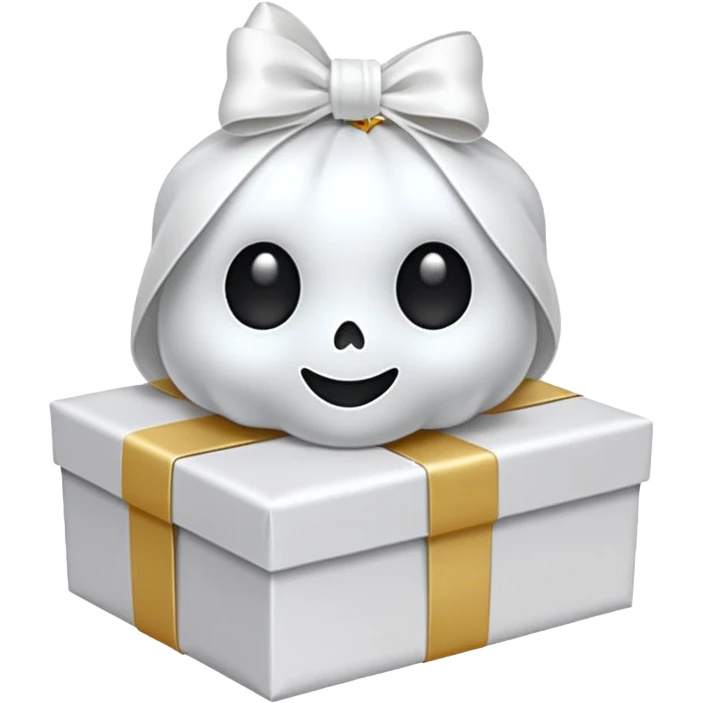 ghost shaped gift emoji