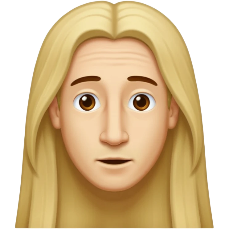 Make a emoji of a person with light skin with long nose hair that goes down like 2 inchis with long hair emoji