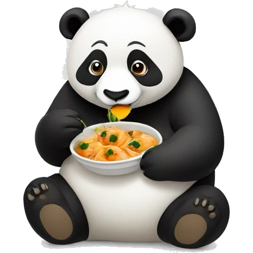 Panda eating momos emoji