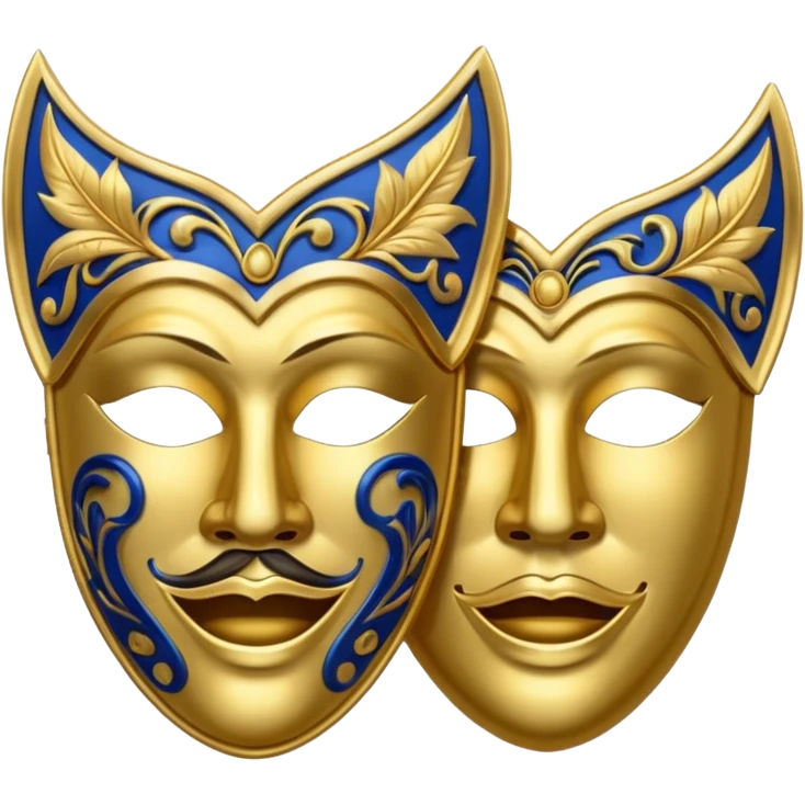 Tragedy and comedy mask emoji