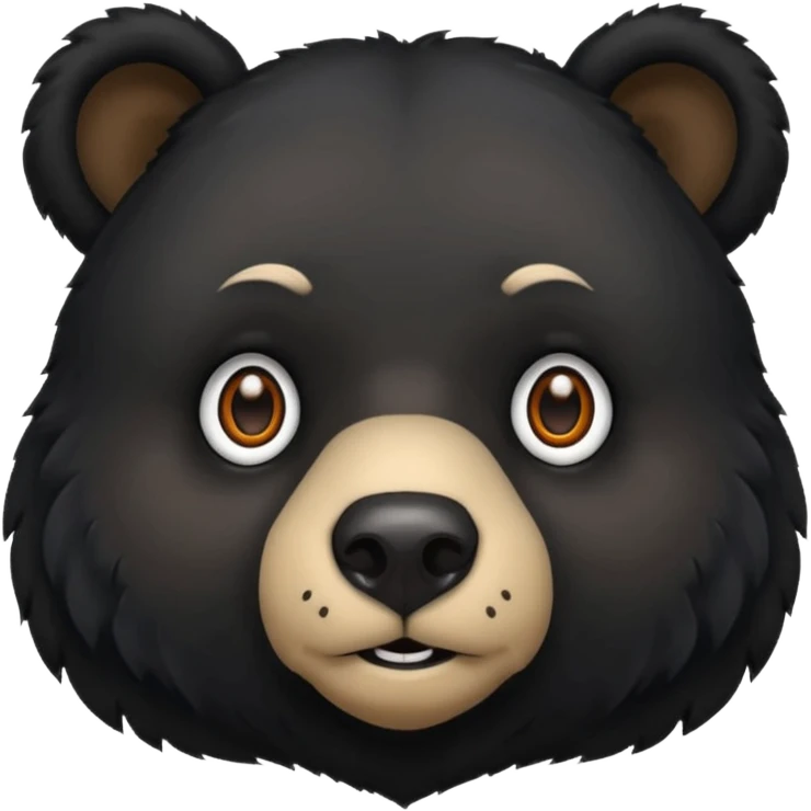 black bear face emoji