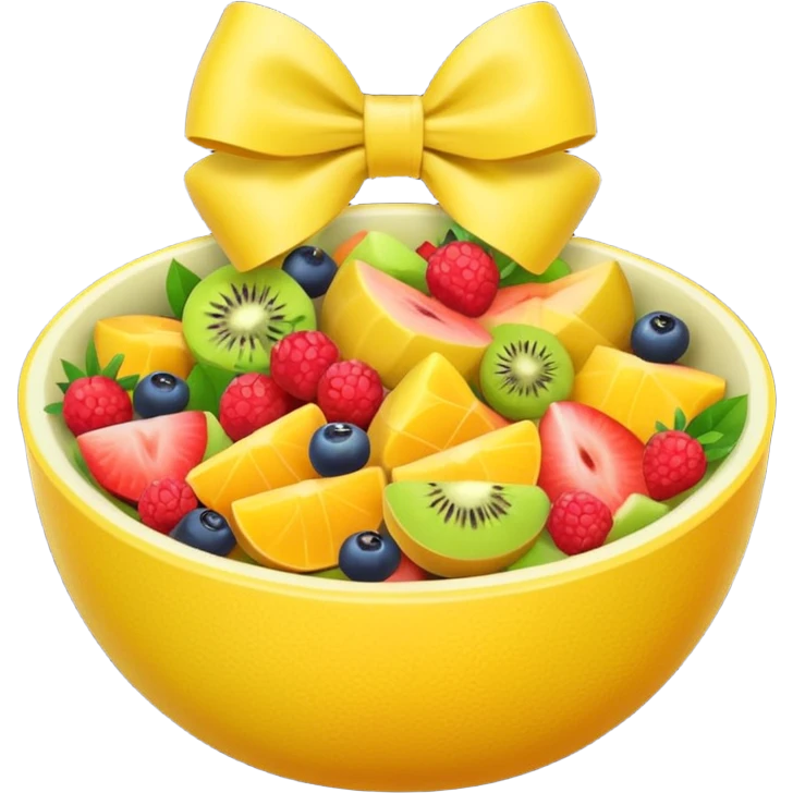 fruit salad yellow bow emoji