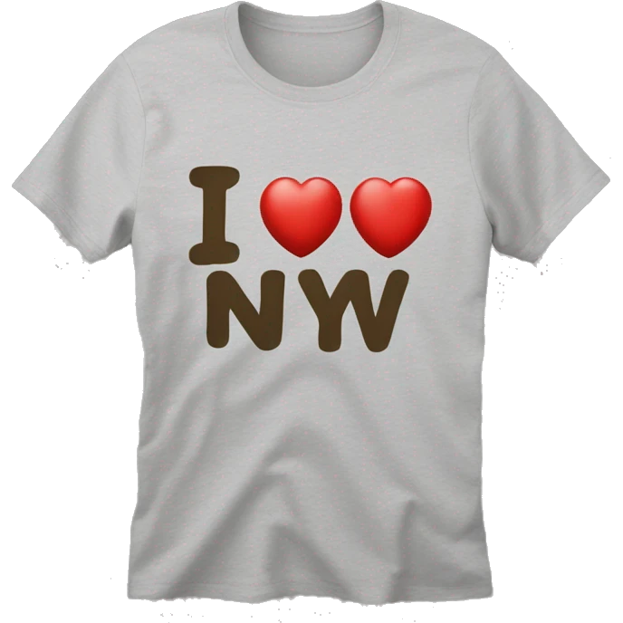 T-shirt with the inscription “I ❤️ NYW” emoji