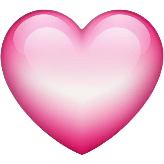 stylish heart with pink and white gradient emoji