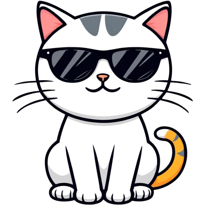 Cat with sunglasses emoji
