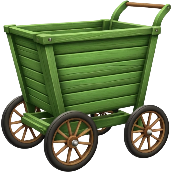 Green cart. emoji